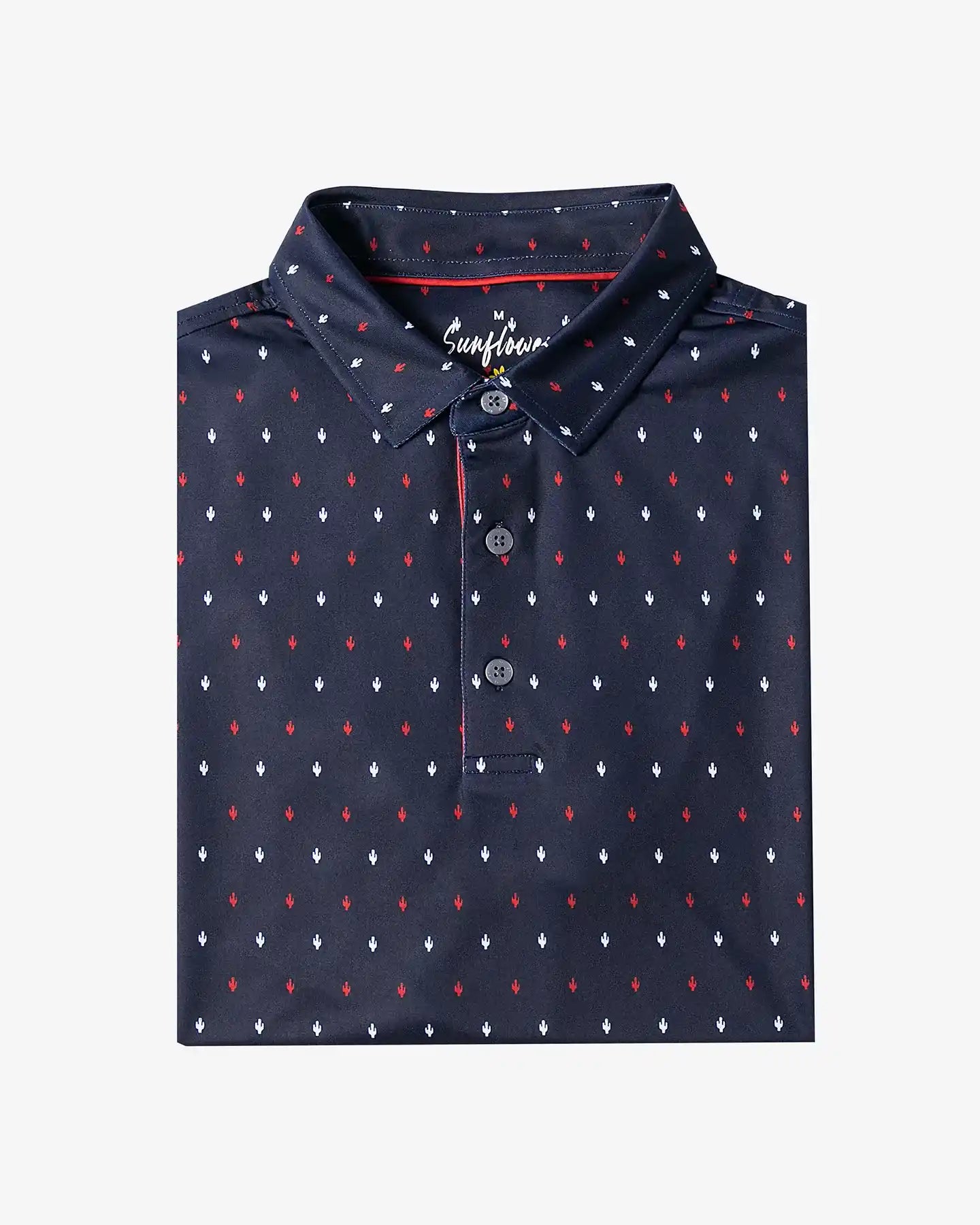 Arizona Cactus Printed Polo Shirt - Sunflowers Golf