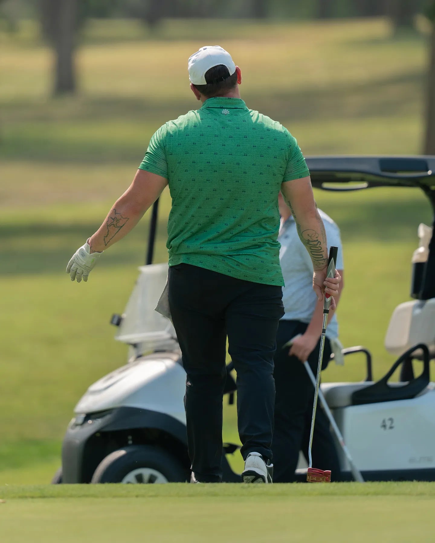 Men's Golf Cart Golf Polo - Sunflowers Golf