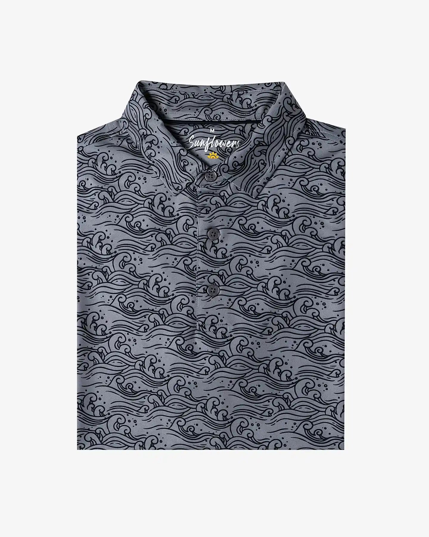 Ocean Time Golf Polo Shirt - Sunflowers Golf