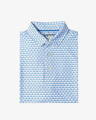 Waves Printed Polo Shirt- Sunflowers Golf